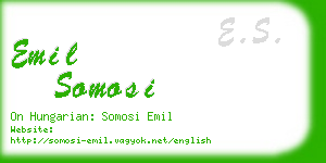 emil somosi business card